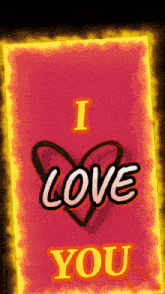 a poster that says i love you with a heart in the center