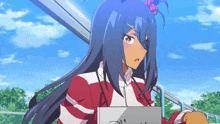 a girl with long hair is holding a sign that says ' i 'm sorry '