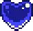 a pixel art illustration of a blue heart with a white border .
