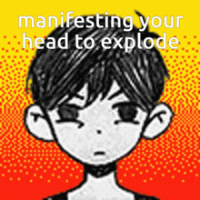 Omori Manifesting GIF - Omori Manifesting Head Explode GIFs