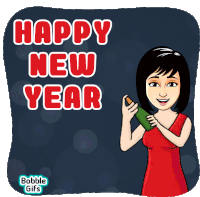 Happy New Year2020 Girlfriend Sticker - Happy New Year2020 Girlfriend Champagne Stickers