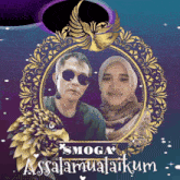 a picture of a man and a woman with the words " smoga assalamualaikum " below them