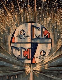 a painting of a circle with the letters cicl on it