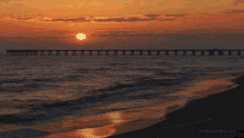 ocean sunrise waves bridge