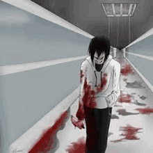 GIF-Jeff The killer on fire by DeluCat