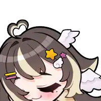 a cartoon girl with wings and a star on her head