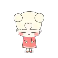 a cartoon girl with a heart in her hair