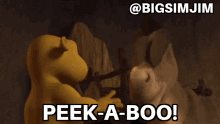 Shrek Donkey GIF - Shrek Donkey Peek A Boo GIFs