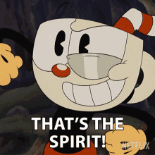 Thats The Spirit Cuphead GIF - Thats The Spirit Cuphead The Cuphead Show GIFs
