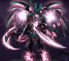 a computer generated image of a monster with a sword in his hand