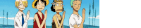 a group of cartoon characters standing next to each other with one wearing a crown