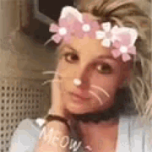 Britney Spears Cat GIF - Britney Spears Cat Filtre GIFs