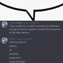 a screenshot of a discord conversation between zoldy and someone else