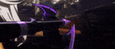 a girl with white hair is holding a sword in a video game .