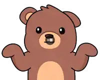 a cartoon teddy bear with a youtube logo on its face