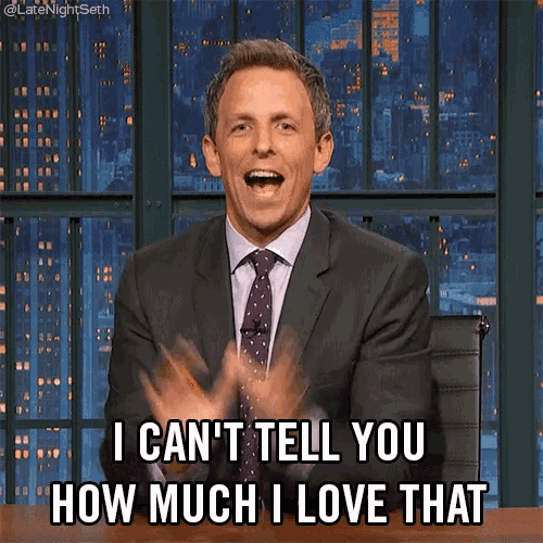 I Cant Tell You How Much I Love That Seth Meyers GIF - I Cant Tell You How Much I Love That Seth Meyers Late Night With Seth Meyers GIFs