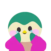 a sticker of a penguin with the words hurt badly on it