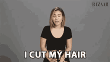 I Cut My Hair Trim GIF - I Cut My Hair Trim Smiling GIFs