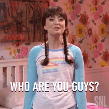 Who Are You Guys Sarah Sherman GIF - Who Are You Guys Sarah Sherman Saturday Night Live GIFs