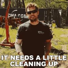 It Needs A Little Cleaning Up Brandon Lay GIF - It Needs A Little Cleaning Up Brandon Lay It Needs To Be Cleaned GIFs