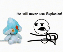 a pixelated image of an explosion with the word plosion written below it