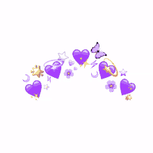 hearts purple