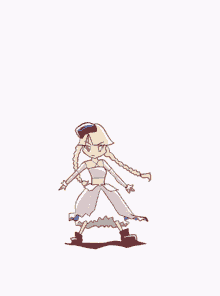 a cartoon drawing of a girl with a braided hair and the word ' austria ' at the bottom