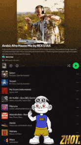a playlist of arabic afro house mix by rex stax is being played