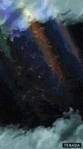 a colorful painting with the word tenada on the bottom