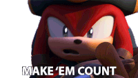 Make Em Count Knuckles The Echidna Sticker - Make Em Count Knuckles The Echidna Sonic Prime Stickers