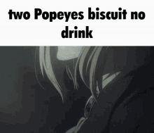 Two Popeyes Biscuit No Drink Violet GIF - Two Popeyes Biscuit No Drink Violet Violet Evergarden GIFs