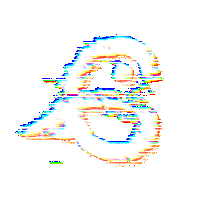 the number 8 is made up of a bunch of different colors