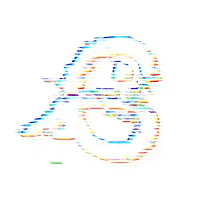 the number 8 is made up of a bunch of different colors