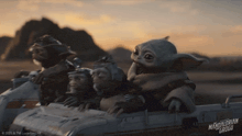 a poster for the mandalorian grugu shows a group of monkeys