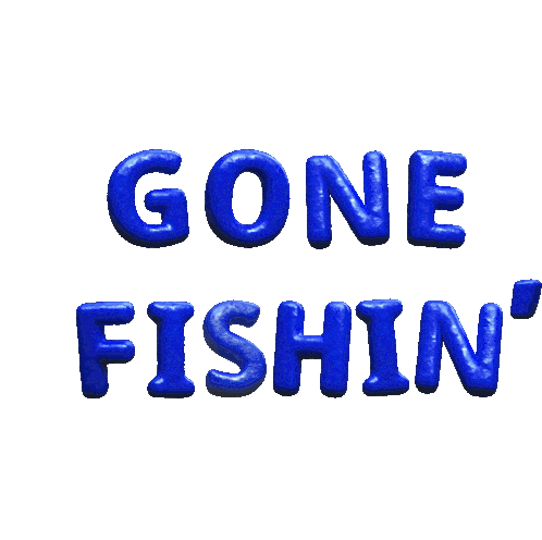 Fish Fishing Sticker - Fish Fishing Gone Fishing - Discover & Share GIFs