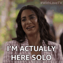 Im Actually Here Solo Lily Diaz GIF - Im Actually Here Solo Lily Diaz With Love GIFs