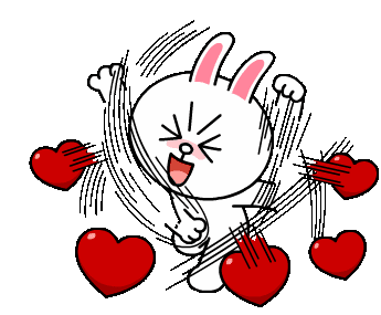 Love Heart Sticker - Love Heart Cony Stickers