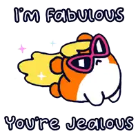 a hamster wearing sunglasses says i 'm fabulous youre jealous