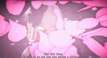 a girl in a pink dress says but this time i want to be the one who makes a difference .