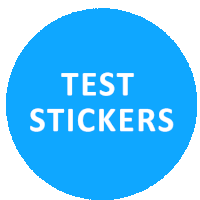 Test Stickers Blue Square Sticker - Test Stickers Blue Square Blue Triangle Stickers