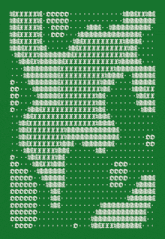 a green background with a bunch of chinese writing on it