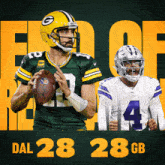 green bay packers quarterback aaron rodgers and dallas cowboys quarterback patrick mahomes