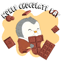 Chocolate World Chocolate Day Sticker - Chocolate World Chocolate Day Cacao Stickers