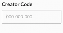 a creator code for bryan has been entered