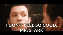 Mr Stark I Dont Feel So Good Spiderman Death GIF