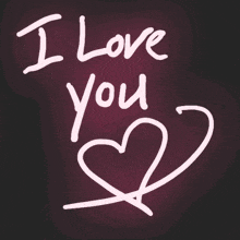 a purple background with the words " i love you " written on it