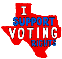 I Support Voting Rights Texas Democrats Sticker - I Support Voting Rights Texas Democrats Texas Voting Rights Stickers