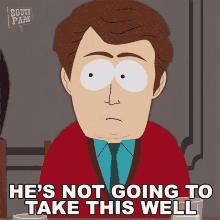 Hes Not Going To Take This Well Ryan Valmer GIF - Hes Not Going To Take This Well Ryan Valmer South Park GIFs