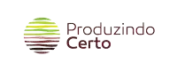 a logo for producindo certo with a striped circle in the middle