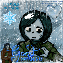 a good morning greeting card with a cartoon character